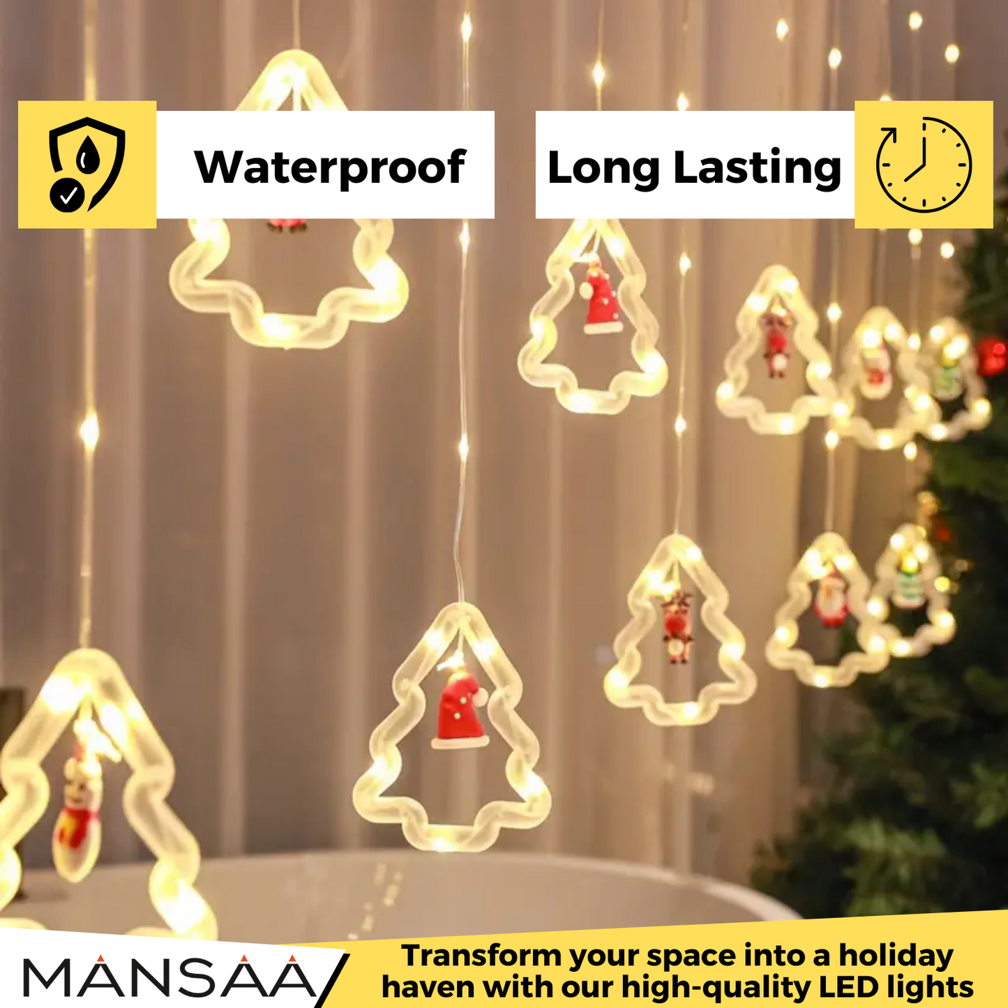 M65 Christmas Tree LED Lights Yellow