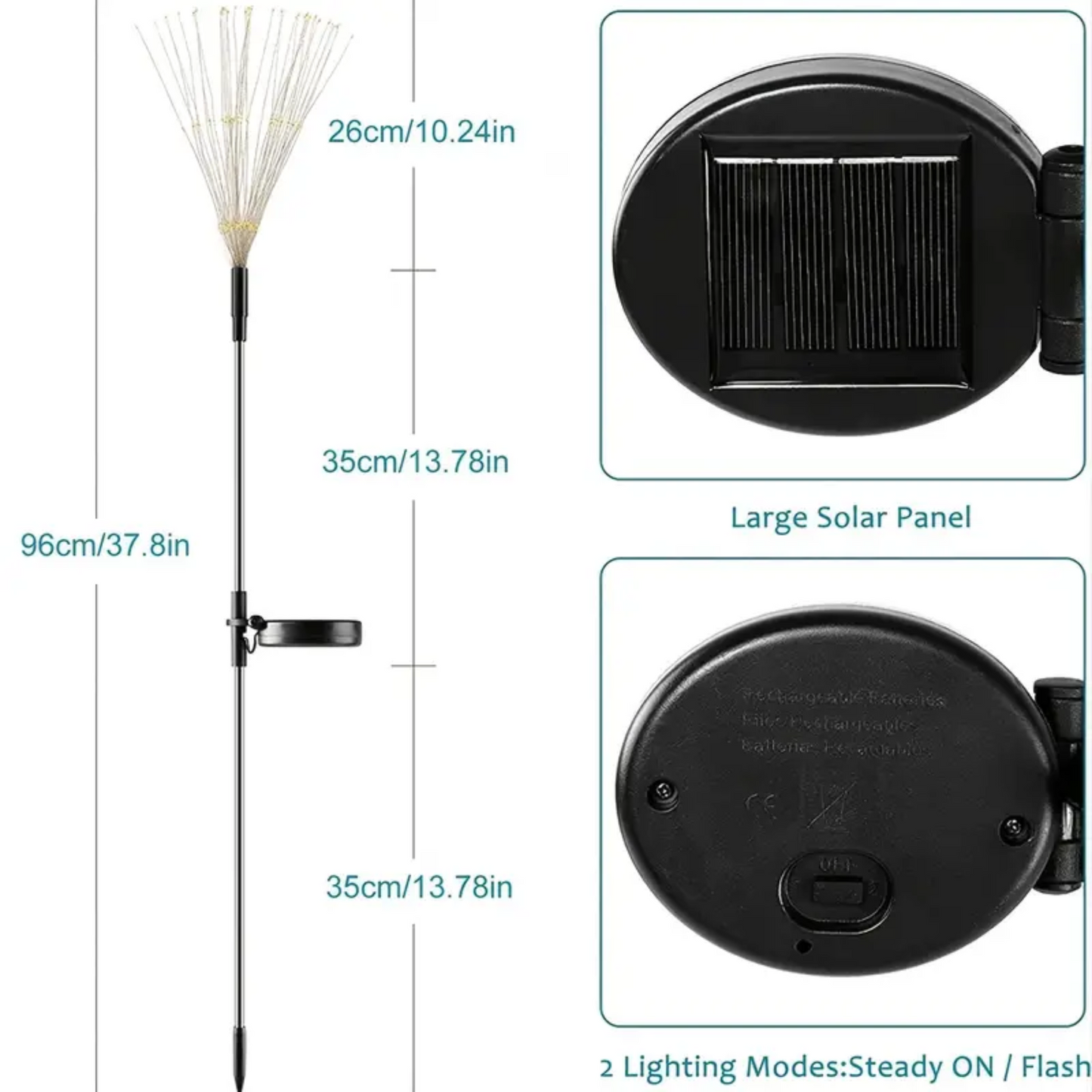 M70 Solar Powered Firework Fairy Lights