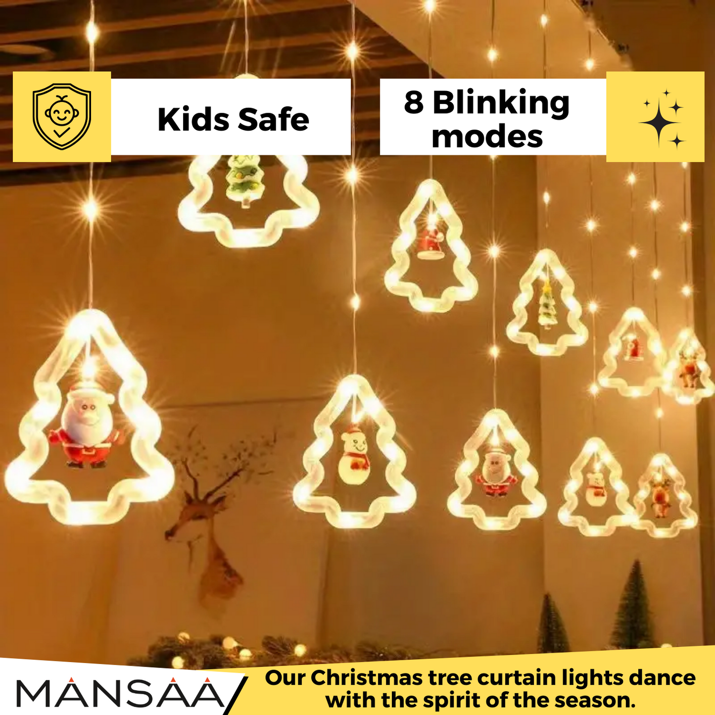 M65 Christmas Tree LED Lights Yellow