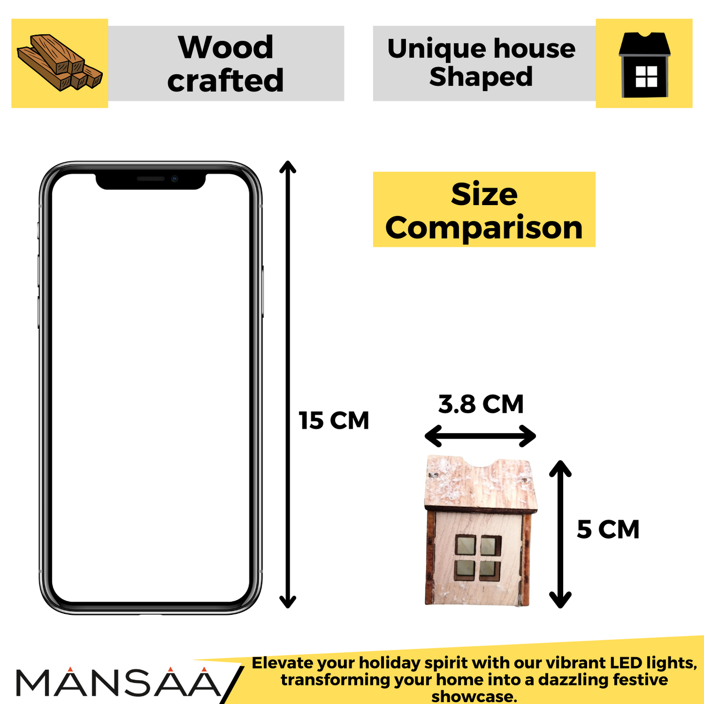 M67 Wooden House LED Lights