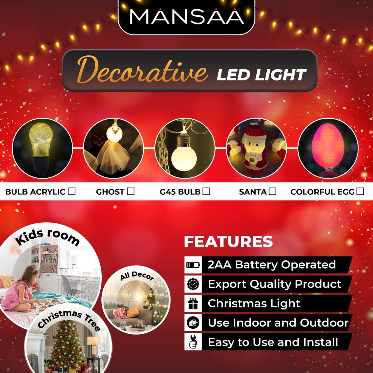 M61 Decorative Icon Lights | Christmas, Halloween, Kids