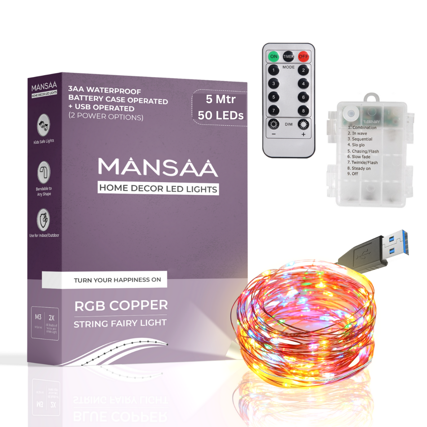 M26 Battery Operated LED String Light with Remote