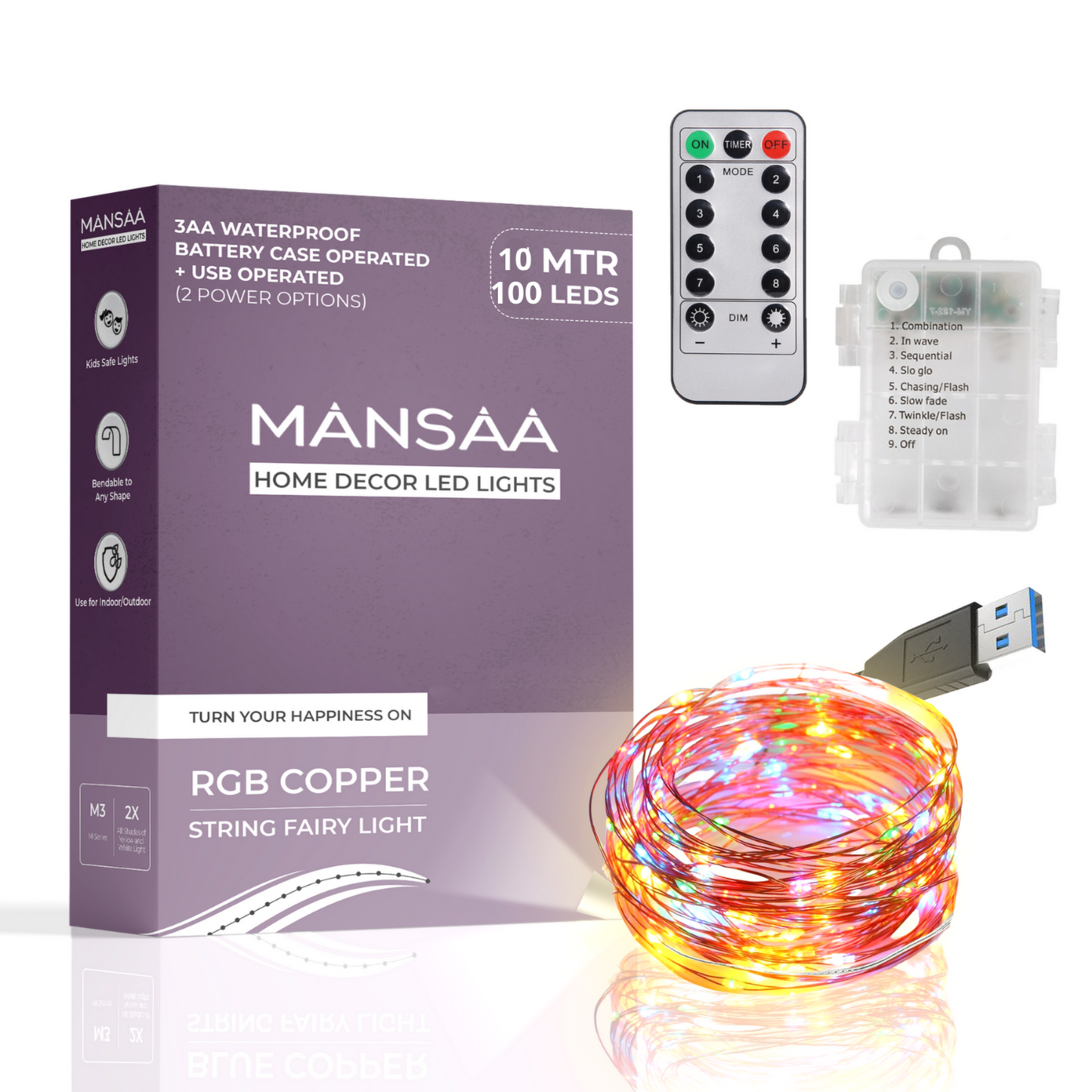 M26 Battery Operated LED String Light with Remote