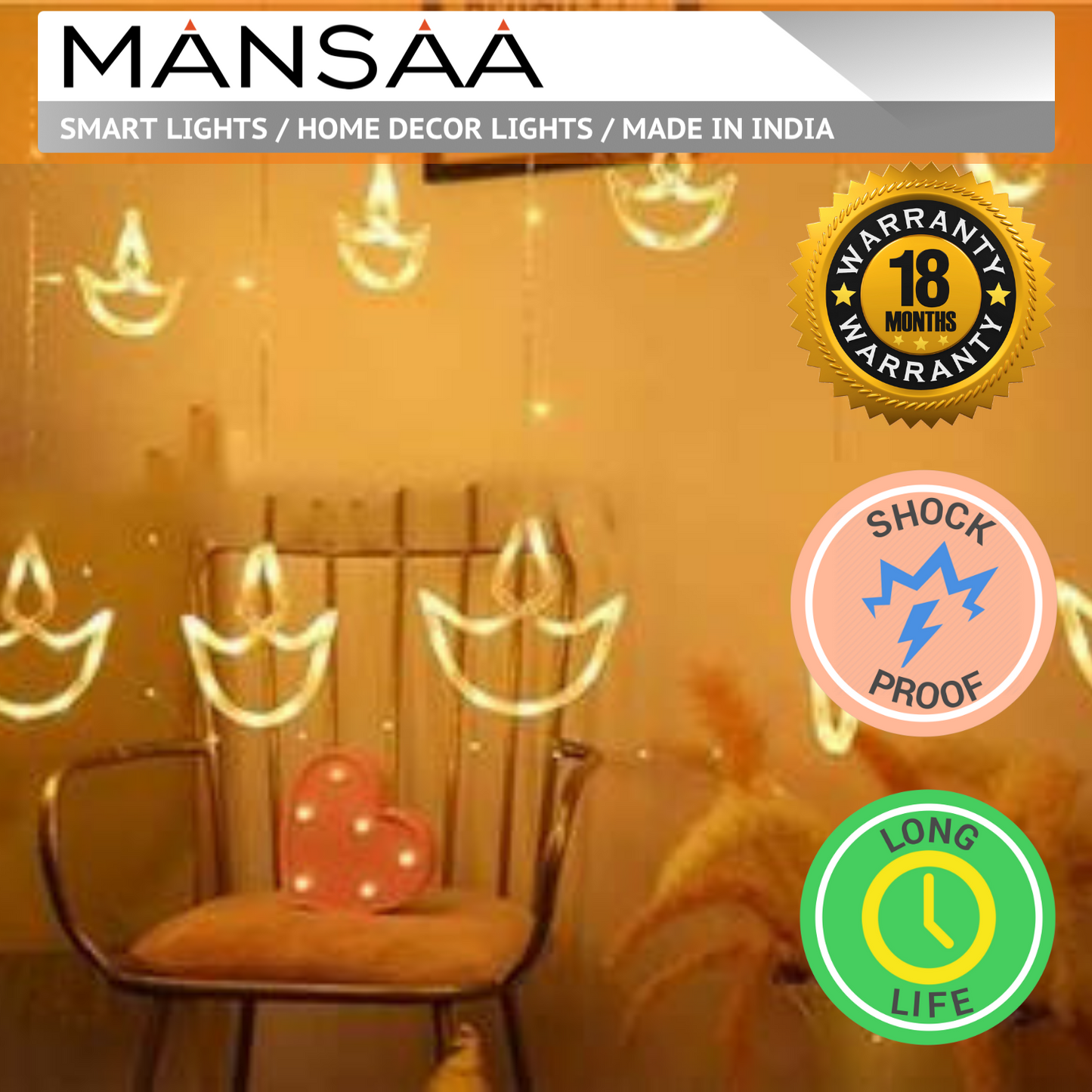 M36 Diya Curtain Decorative Lights