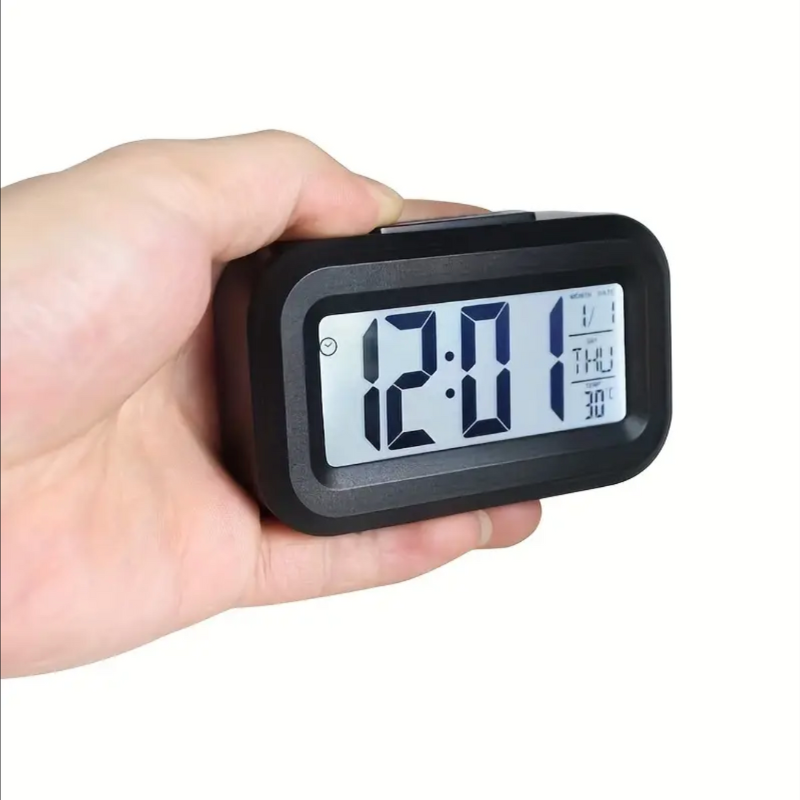 M78 Digital LED Clock | Temperature Sensor | Night Light Sensor | Black