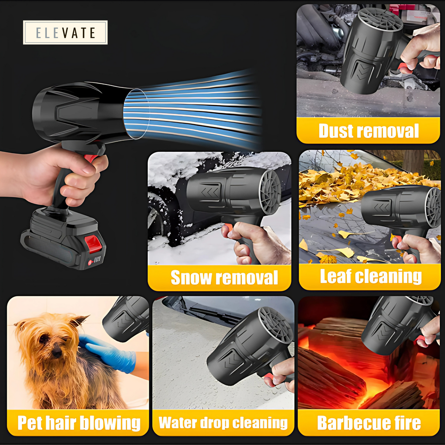 PowerBlower Pro - Rechargeable Portable Anywhere Power Blower