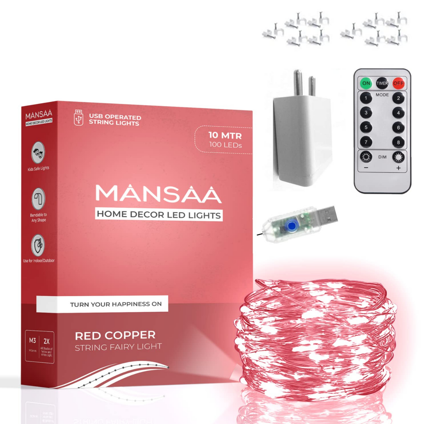 M7 USB LED Lights with Remote