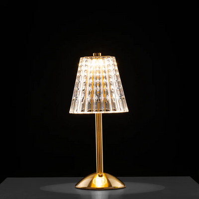 M71-DLP3 Crystal Table Lamp | 3-Color Changing Night Light | Touch Control | USB Rechargeable
