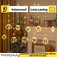 Ring Christmas Lights, 4 Meter Direct Plug Christmas Light String with 10 Cute icons | DIY Christmas Decor |8 Blinking Mode | Decorative Fairy curtain Lights for Indoor Outdoor Party Bedroom Home Decor | Warm White