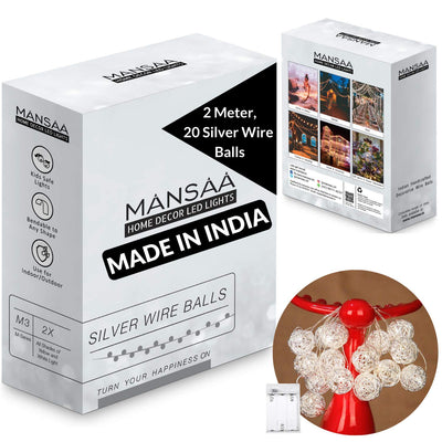 M18 Silver Wire Ball LED Lights