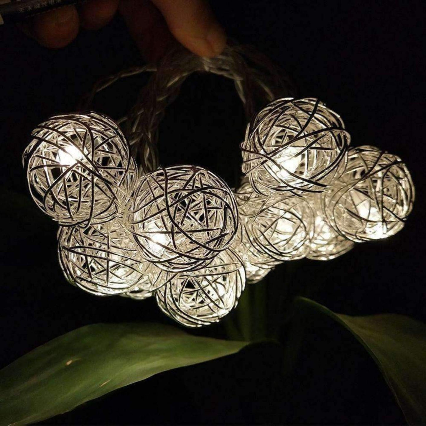 M18 Silver Wire Ball LED Lights