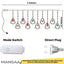 Christmas Tree Lights, 4 Meter Direct Plug Christmas Light String with 10 Cute icons | DIY Christmas Decor | 8 Blinking Mode | Decorative Fairy curtain Lights for Indoor Outdoor Party Bedroom Home Decor | RGB