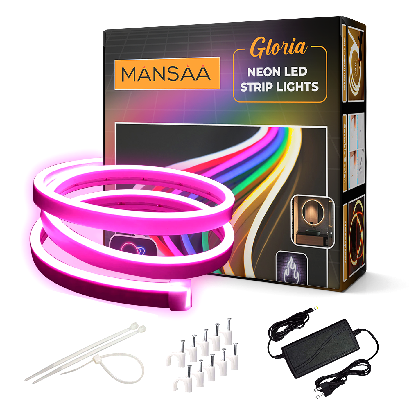 M58 Neon LED Strip Light (With 12V Adaptor)