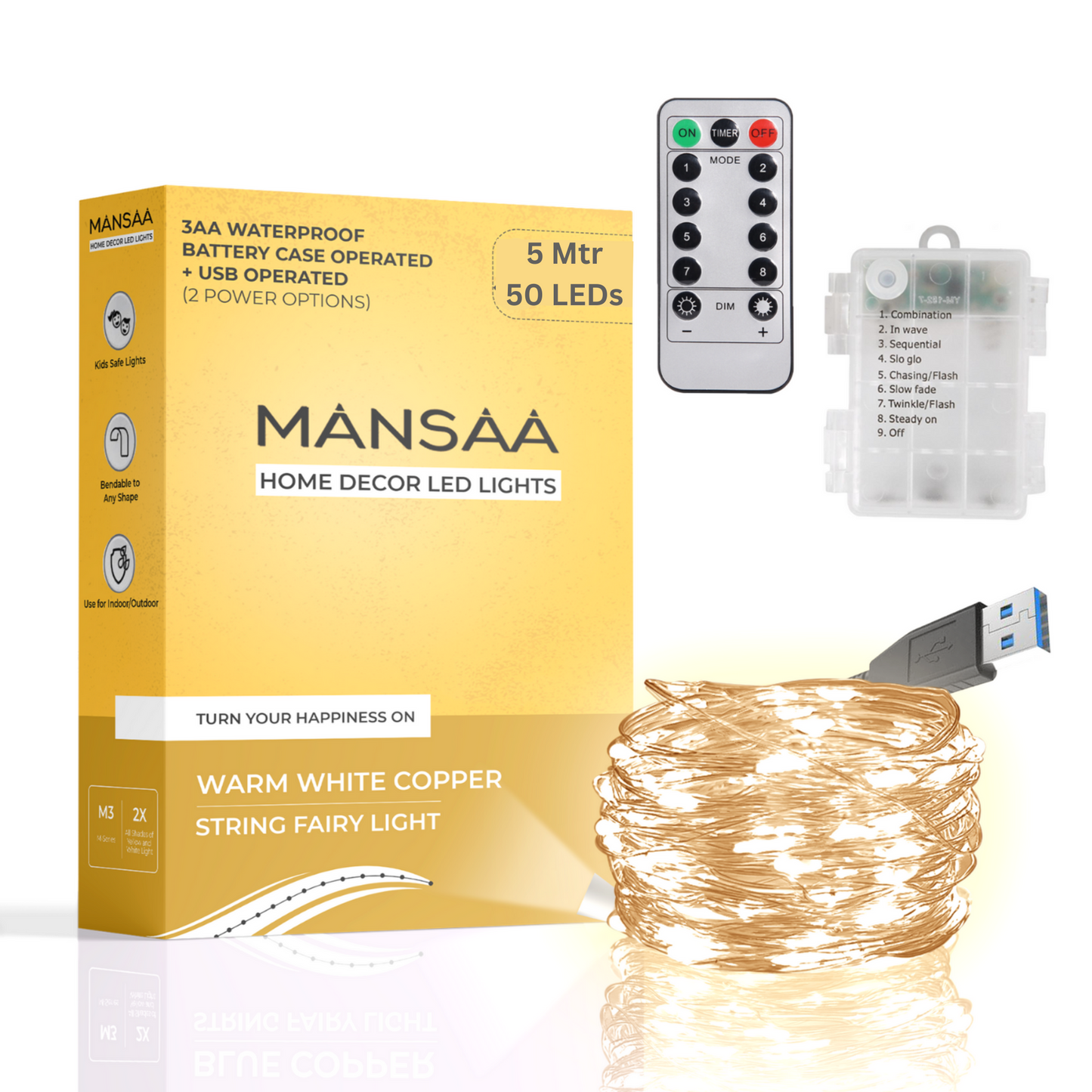 M26 Battery Operated LED String Light with Remote