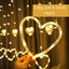 MANSAA 12 Heart 138 LED Curtain Lights with 8 Flashing Modes